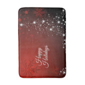 Christmas Party White Stars Tree Red Snowflakes Badmat (Voorkant Verticaal)