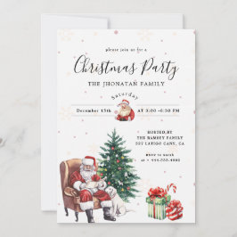 Christmas Party Winter Botanical Kaart