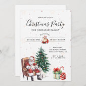 Christmas Party Winter Botanical Kaart (Voorkant / Achterkant)