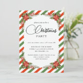 Christmas Party Winter Botanical Kaart (Staand voorkant)