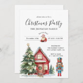 Christmas Party Winter Botanical Kaart (Voorkant / Achterkant)