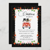 Christmas Party Winter Botanical Kaart (Voorkant / Achterkant)