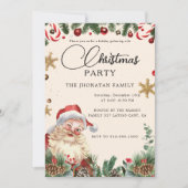 Christmas Party Winter Botanical Kaart (Voorkant)