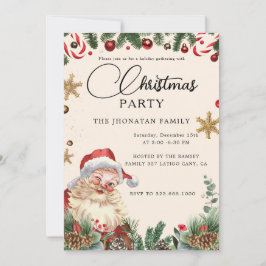 Christmas Party Winter Botanical Kaart