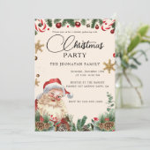 Christmas Party Winter Botanical Kaart (Staand voorkant)