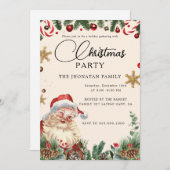 Christmas Party Winter Botanical Kaart (Voorkant / Achterkant)