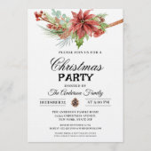 Christmas Party Winter Botanical  Kaart (Voorkant)