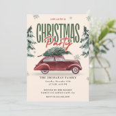 Christmas Party Winter Botanical Kaart (Staand voorkant)