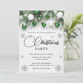 Christmas Party Winter Botanical Kaart (Staand voorkant)