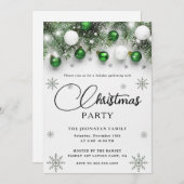 Christmas Party Winter Botanical Kaart (Voorkant / Achterkant)