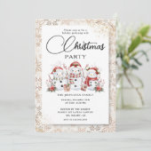 Christmas Party Winter Botanical Kaart (Staand voorkant)