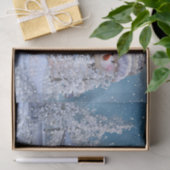 Christmas Party Winter White Snowman Blue Rustic Tissuepapier (Geschenk)