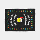 Christmas Party Workplace Funny Design  Fleece Deken (Voorkant (Horizontaal))