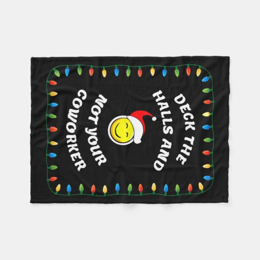 Christmas Party Workplace Funny Design  Fleece Deken (Voorkant (Horizontaal))