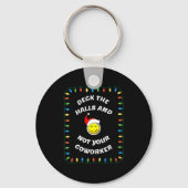 Christmas Party Workplace Funny Design  Sleutelhanger (Voorkant)