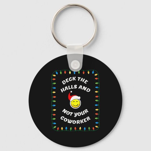 Christmas Party Workplace Funny Design Sleutelhanger (Voorkant)