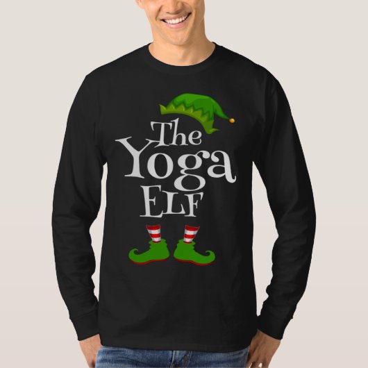 Christmas Party Yoga Elf Graphic T-shirt (Voorkant)