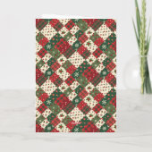 Christmas patchwork pattern photo wishes feestdagen kaart (Achterkant)