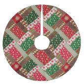 Christmas Patchwork Quilt Kerstboom Rok (Voorkant)