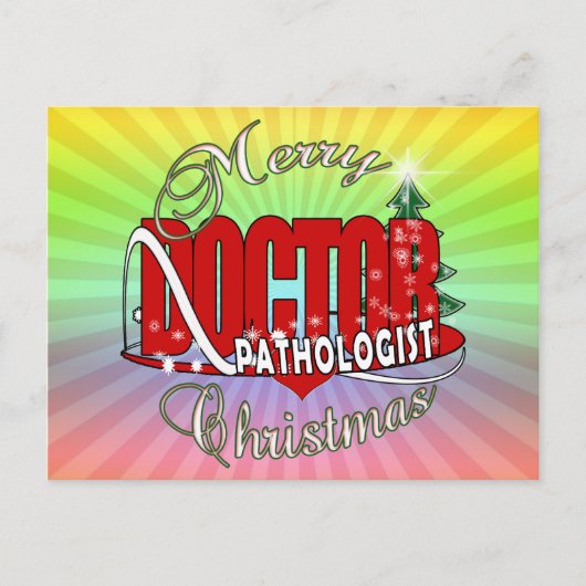 CHRISTMAS PATHOLOGIST DOCTOR FEESTDAGENKAART (Voorkant)