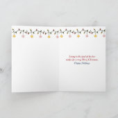 Christmas Patriotic Snow Family With American Flag Kaart (Binnen)