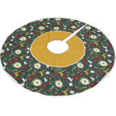 Christmas pattern    brushed polyester tree skirt kerstboom rok (Gekanteld)