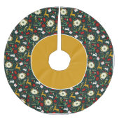 Christmas pattern    brushed polyester tree skirt kerstboom rok (Voorkant)