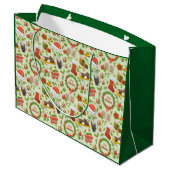 Christmas Pattern Cadeautas (Achterkant Gekanteld)