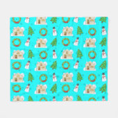 Christmas Pattern   Fleece Deken (Voorkant (Horizontaal))