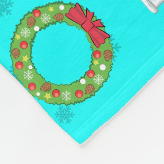 Christmas Pattern   Fleece Deken (Hoek)