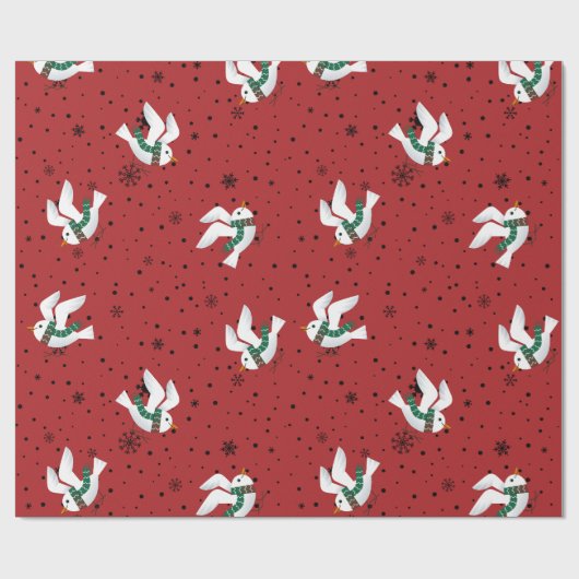 Christmas Pattern Gift Hoesje Cadeaupapier (Vlak)