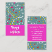 Christmas Pattern Gift Label-Visitekaartjes Visitekaartje (Voorkant / Achterkant)