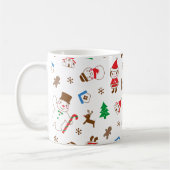 Christmas pattern icon santa tree happy gift Mug Koffiemok (Links)