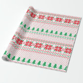 Christmas Pattern Illustration Cadeaupapier (Uitgerold)