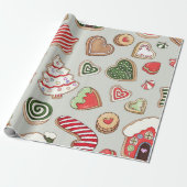 Christmas Pattern Illustration Cadeaupapier (Uitgerold)