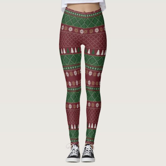 Christmas Pattern Leggings (Voorkant)