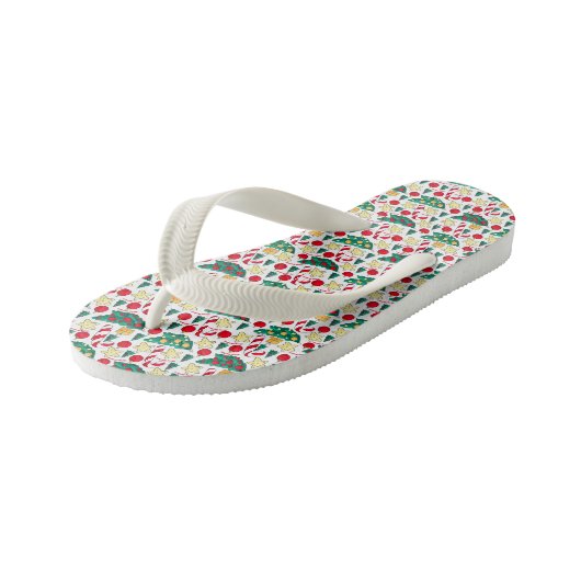 Christmas Pattern Pair of Flip Flops (Schuin)