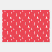 Christmas pattern text Red set Wrapping Paper (Voorkant 3)