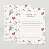 Christmas Pattern Wishes For Baby Card Kaart (Voorkant / Achterkant)
