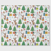 Christmas Pattern Wrapping Paper Cadeaupapier (Vlak)