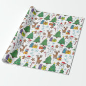 Christmas Pattern Wrapping Paper Cadeaupapier (Uitgerold)