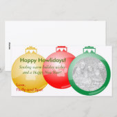 Christmas Paw Print Ornament Fotokaarten Feestdagenkaart (Voorkant / Achterkant)