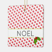 Christmas Paw Prints Rode PET NAAM FOTO Vakantie Keramisch Ornament (Links)