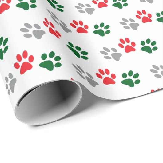 Christmas Paws Wrapping Paper Cadeaupapier (Rol Hoek)