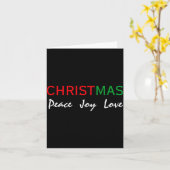 Christmas Peace Joy Love Tygraphy T Shirt  Kaart (Gele Bloem)