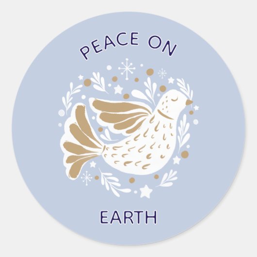 Christmas Peace on Earth Dove Sticker  (Voorkant)