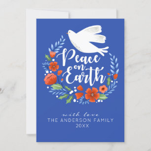 Christmas Peace on Earth Holiday Photo Card Feestdagenkaart
