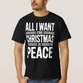Christmas Peace Quote T-shirt (Voorkant)