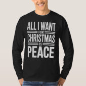 Christmas Peace Quote T-shirt (Voorkant)