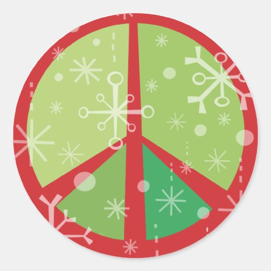 Christmas Peaces SIgn STICKERS (Voorkant)